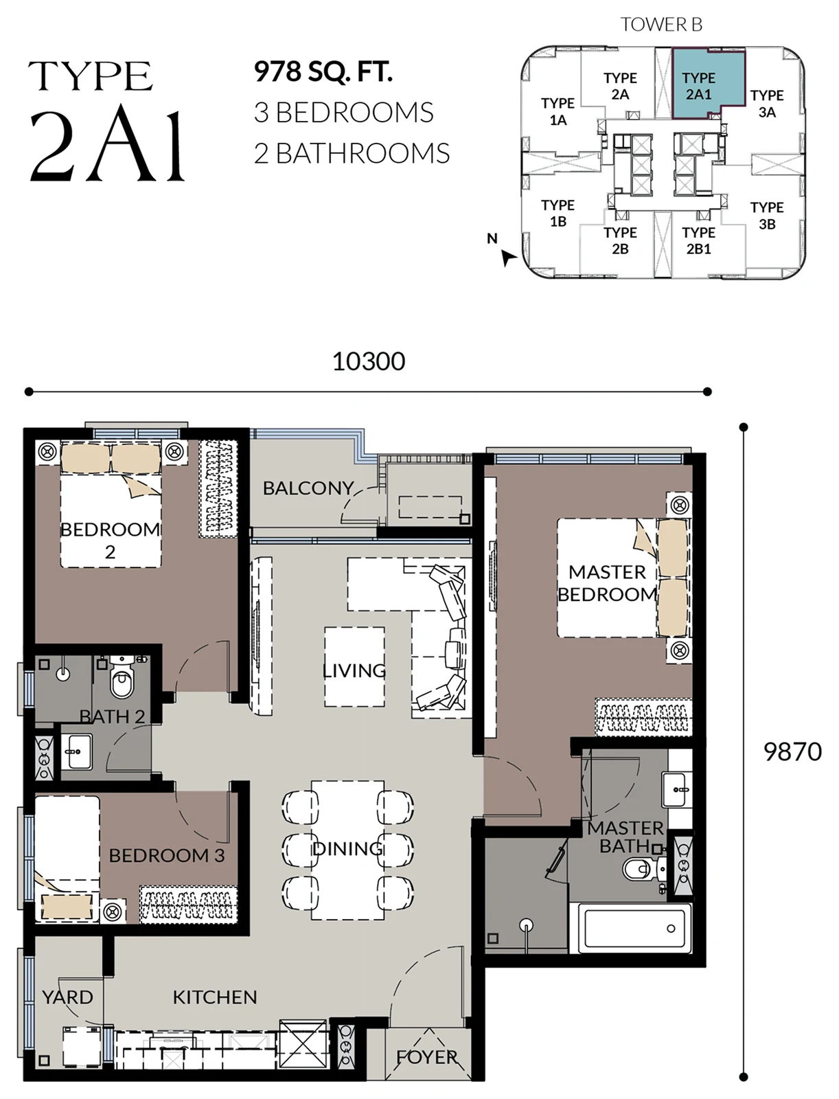 Type 2A1 Floor Plan