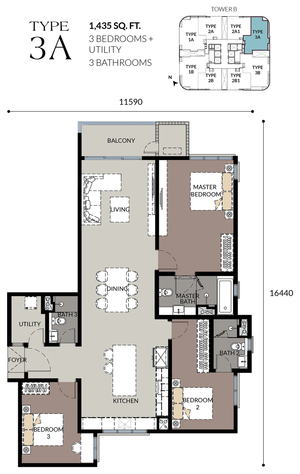 Type 3A Floor Plan