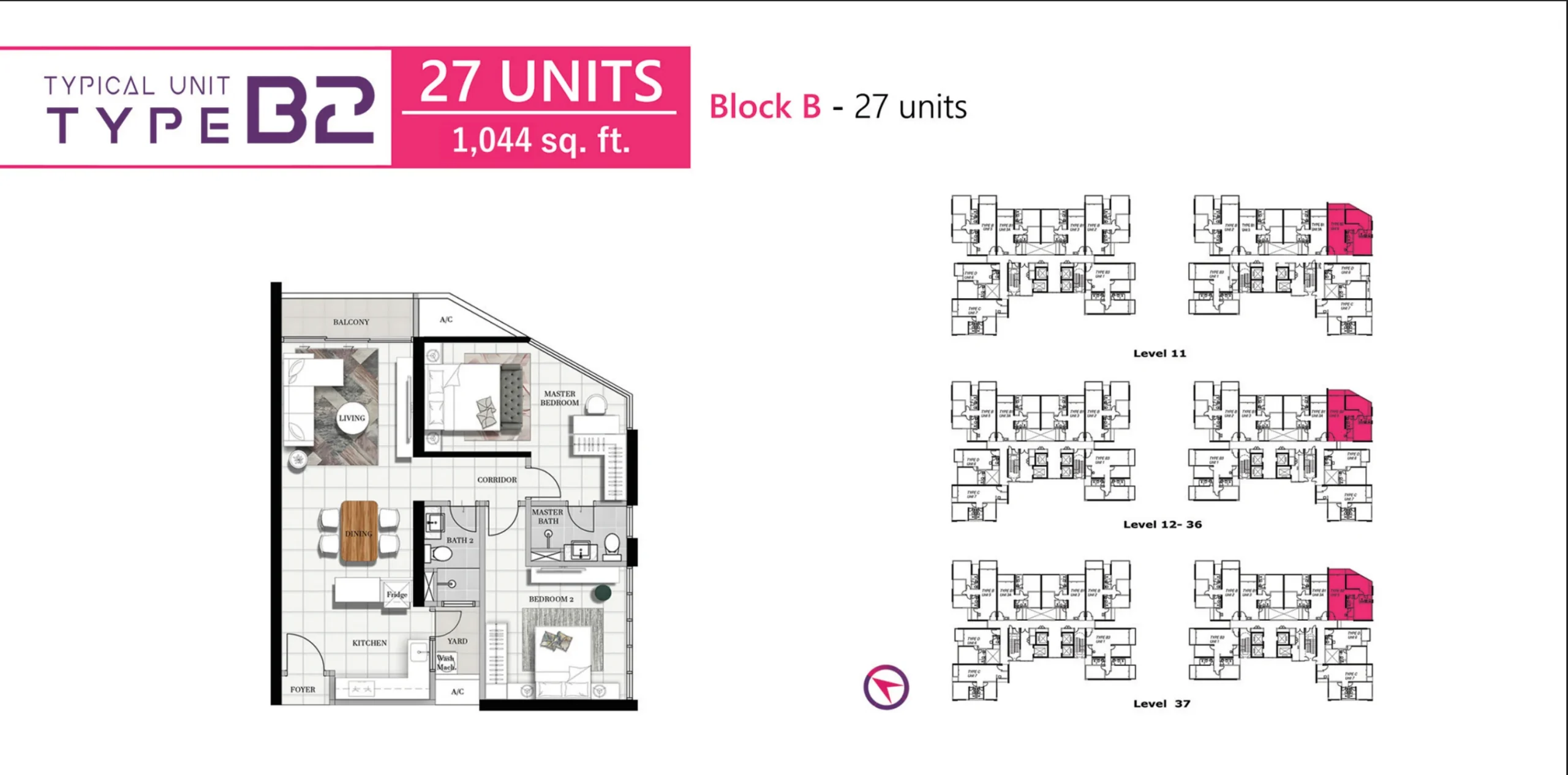 Type B2 — 1044 sqft