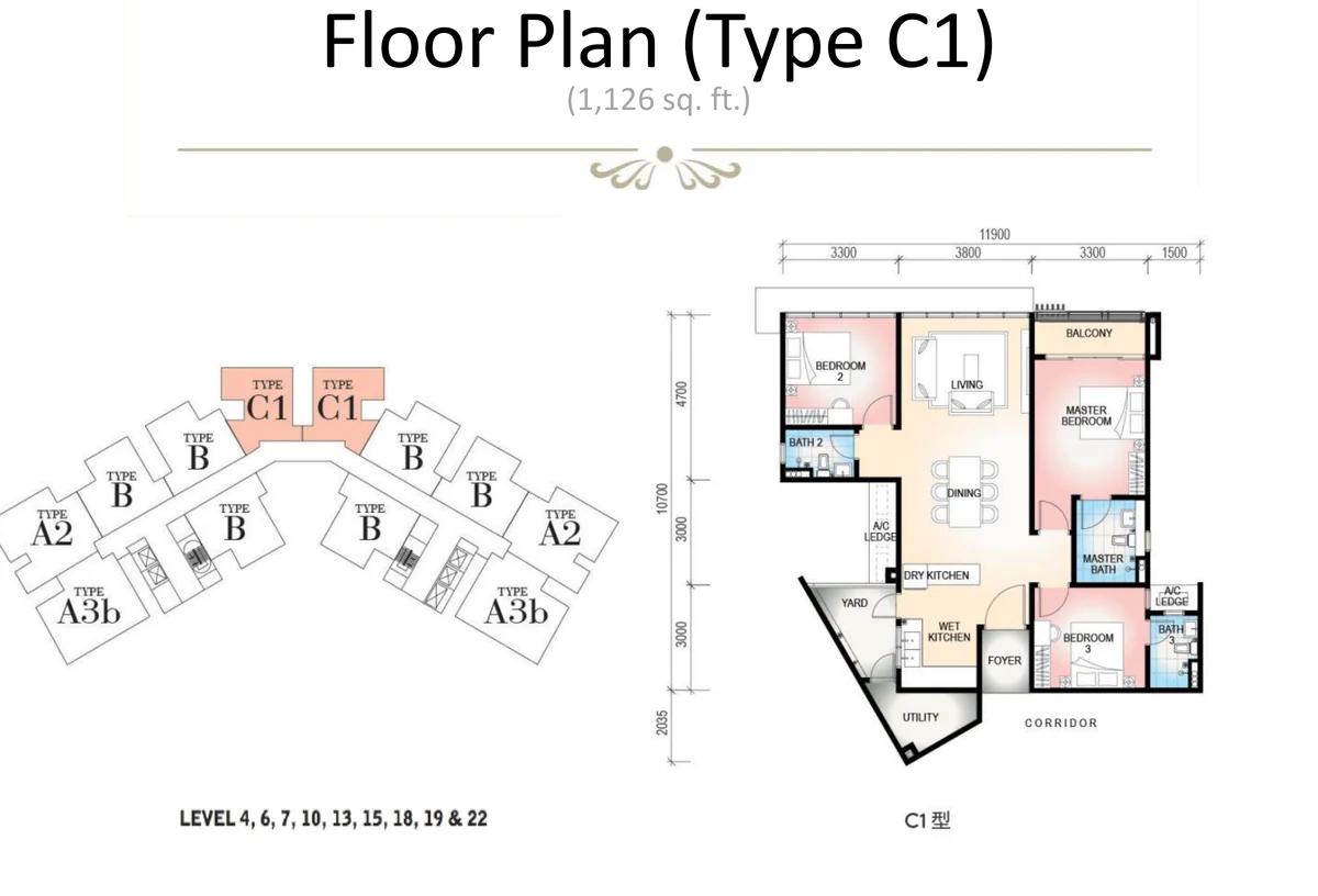 Type C1 Floor Plan