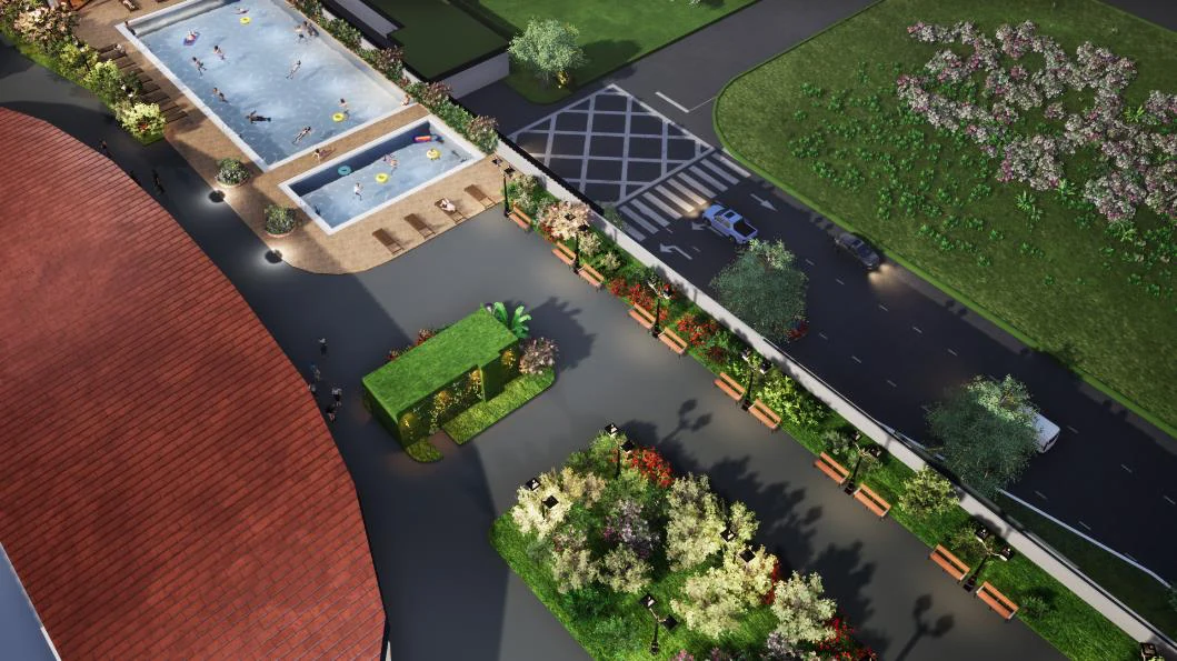 KSL Bukit Gemilang pool and kids pool seen from above