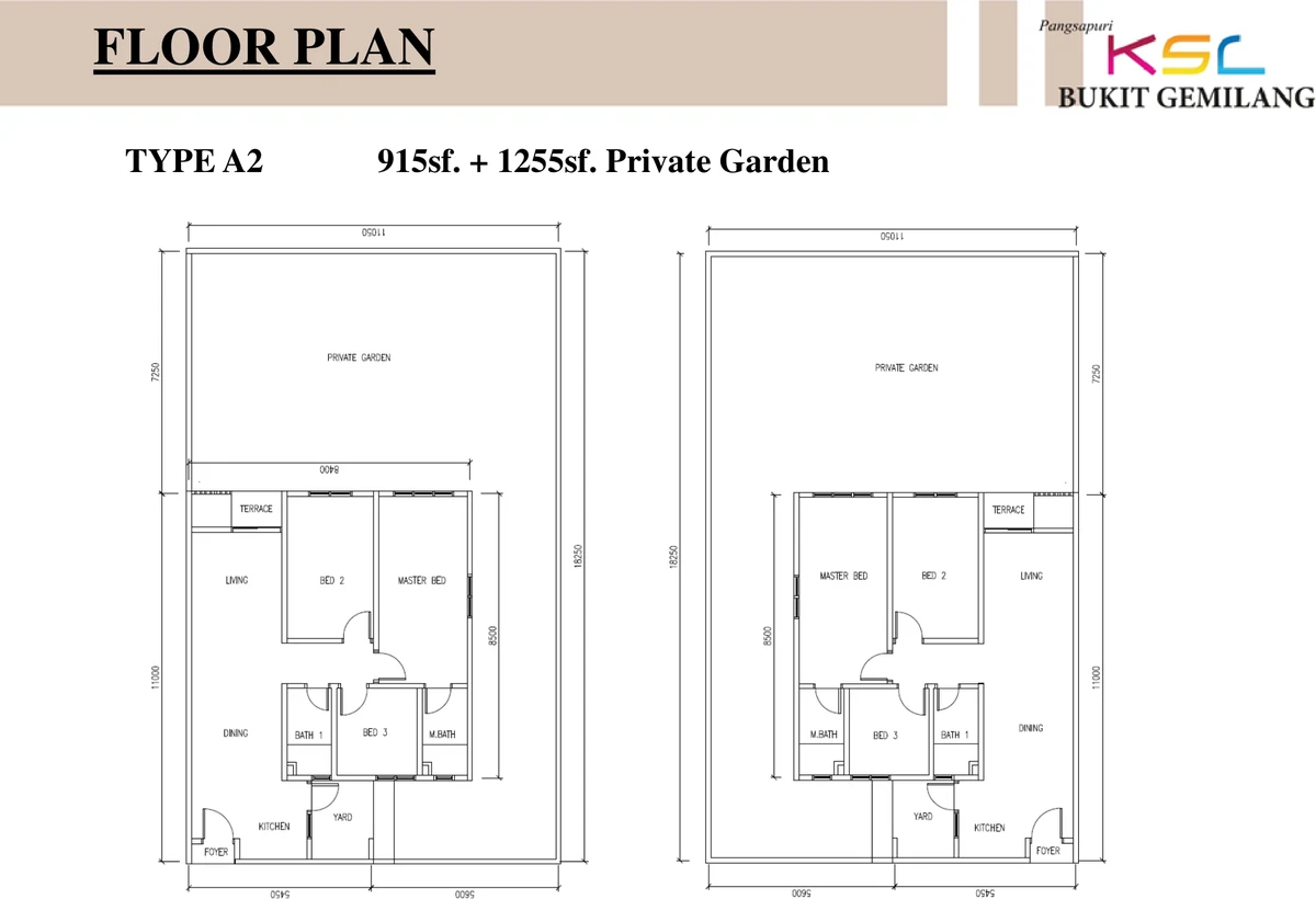 Type A2 — 915 sqft