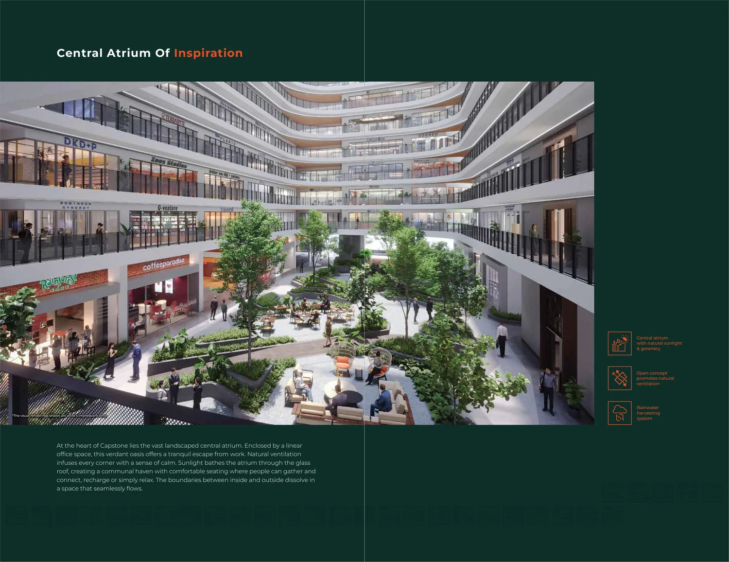 capstone corporate suites central atrium artist impression