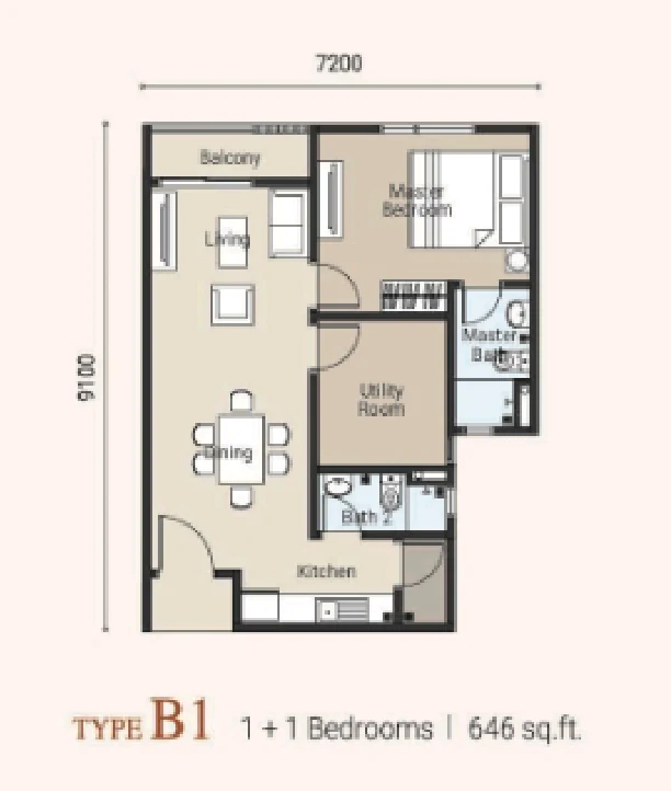 Type B1 Floor Plan