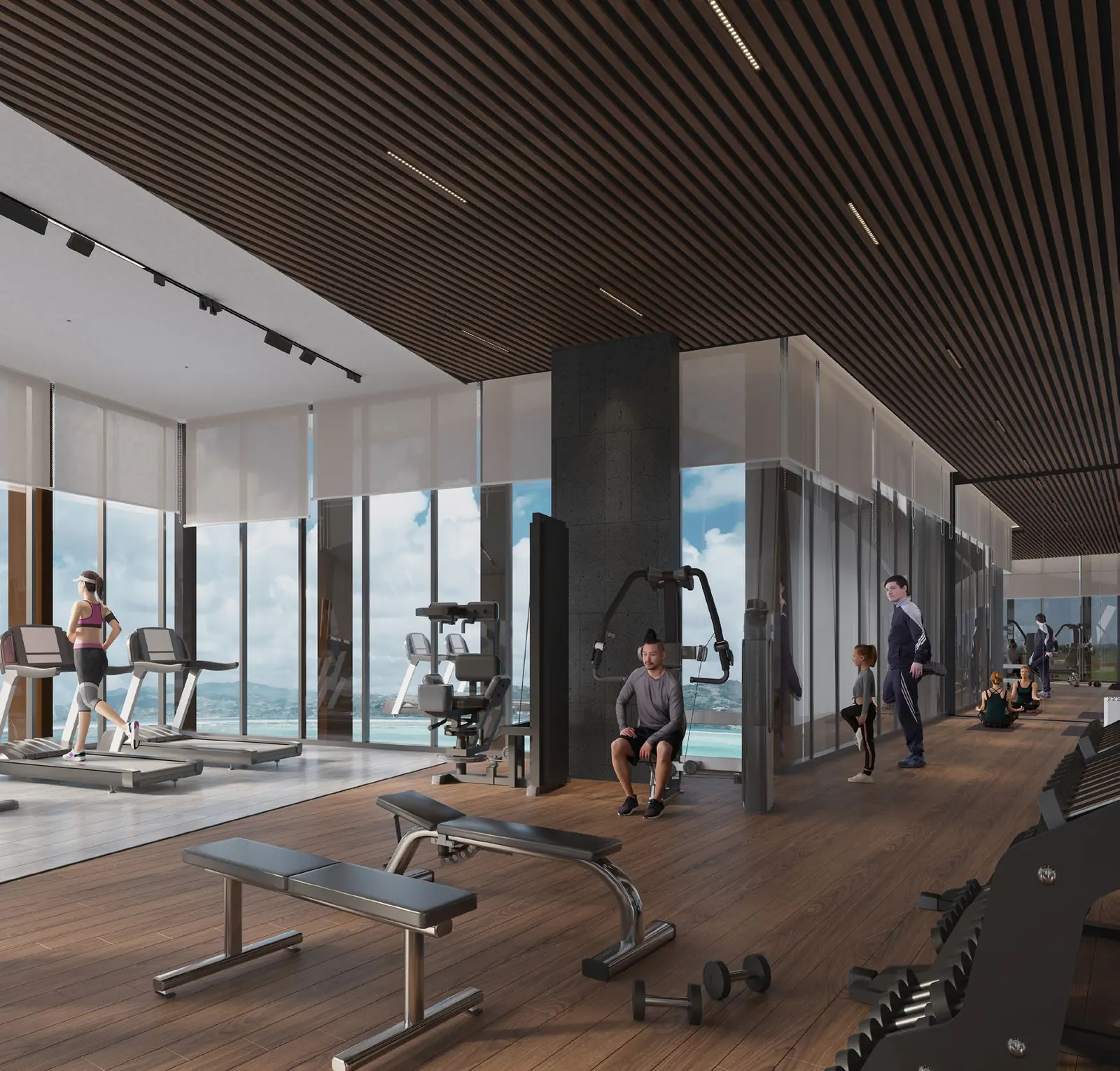 Crown Penang gymnasium on the sky facilities level