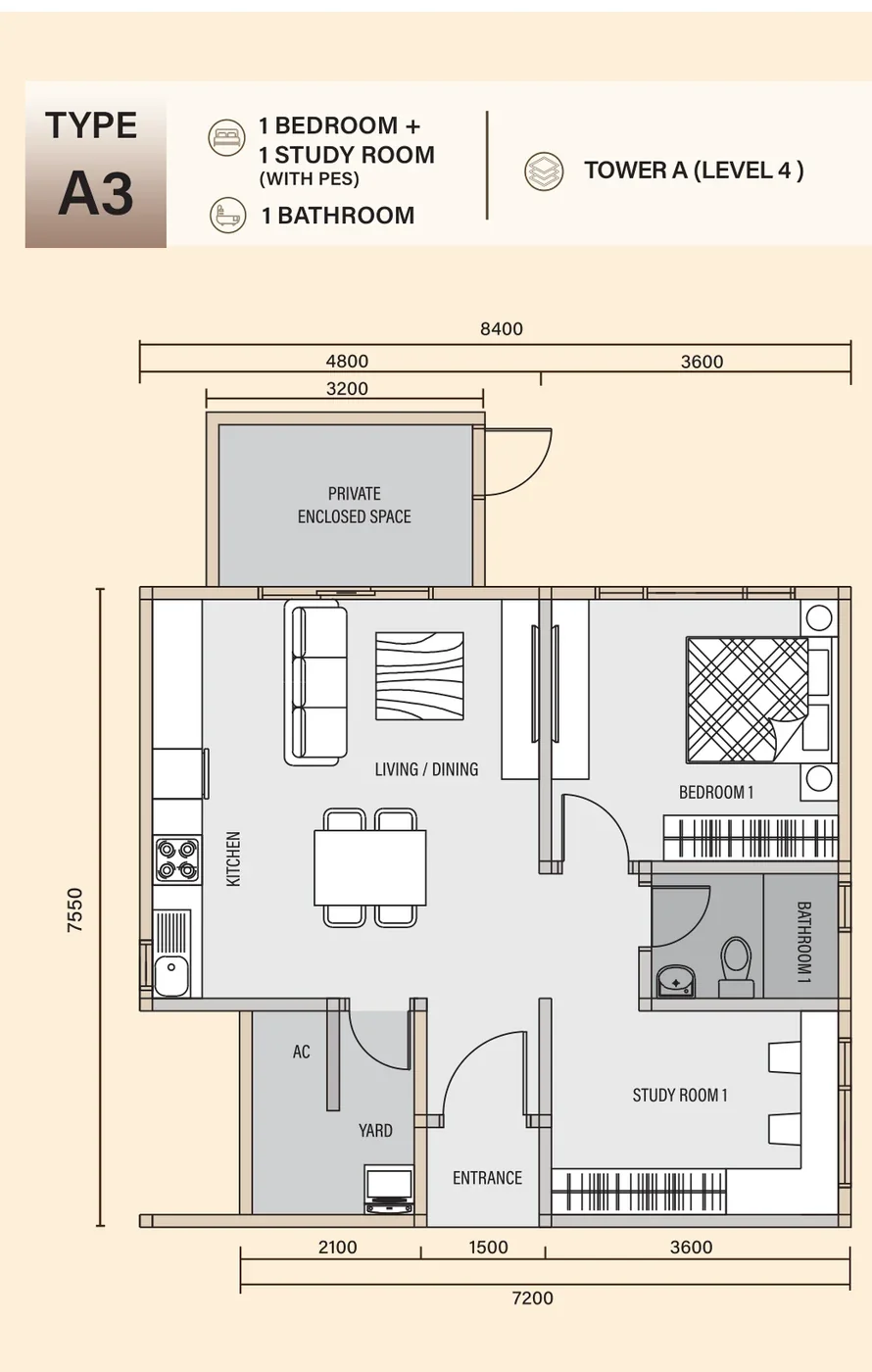 Type A3 Floor Plan