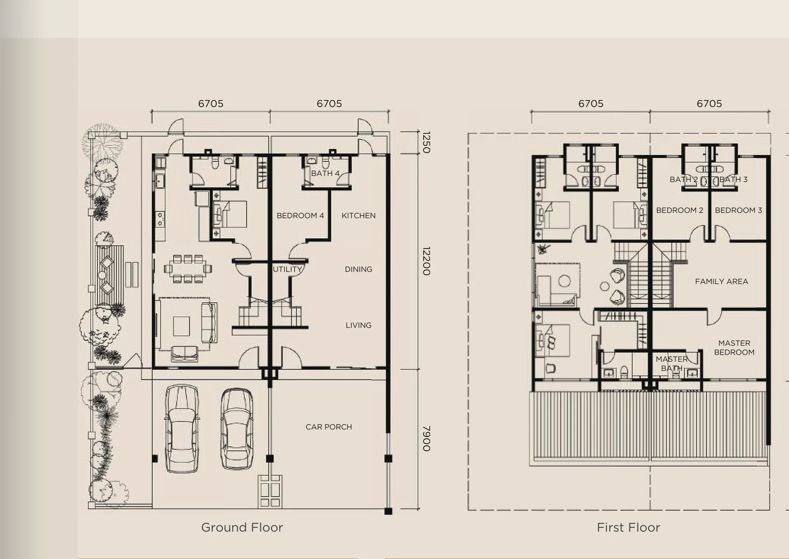 Type 2-Storey Terrace — 2,230 sqft