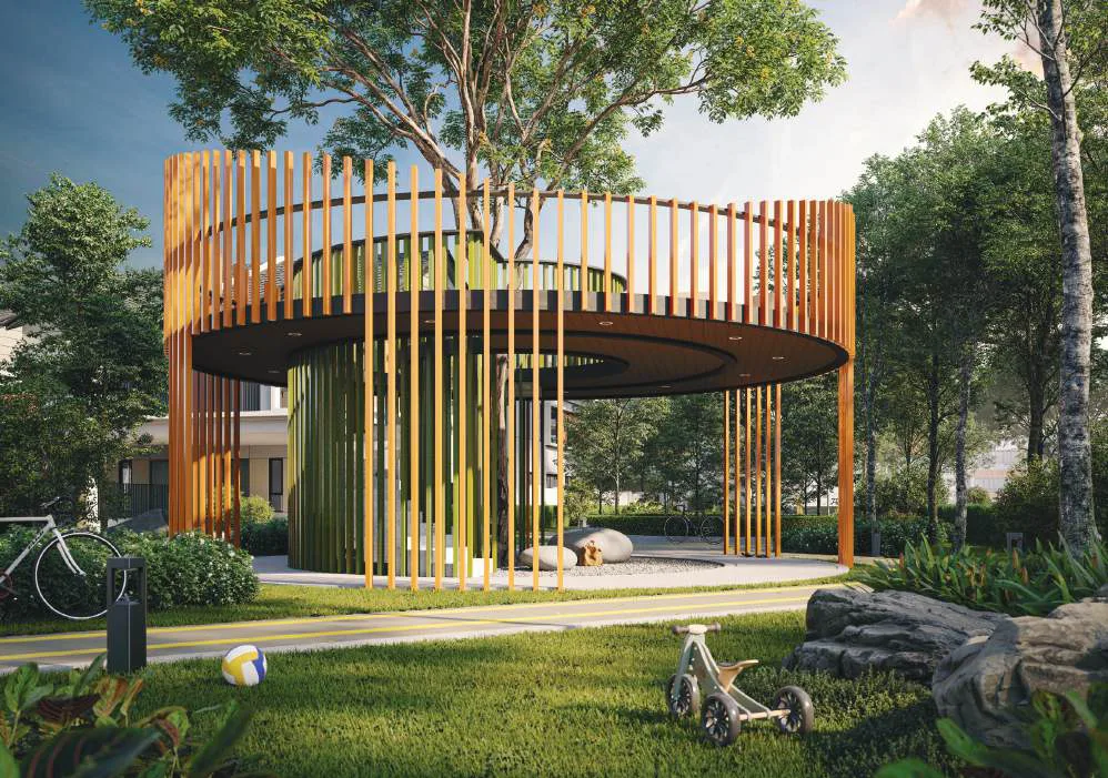 Embun Hills viewing deck pavilion in the parkland