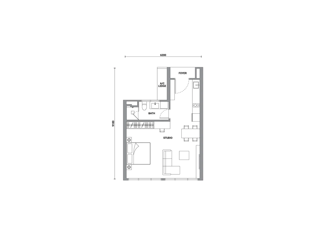 Type A — 506 sqft