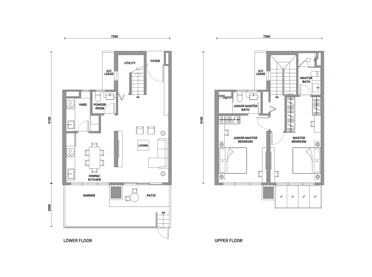 Type G2 (Garden) — 1216 sqft