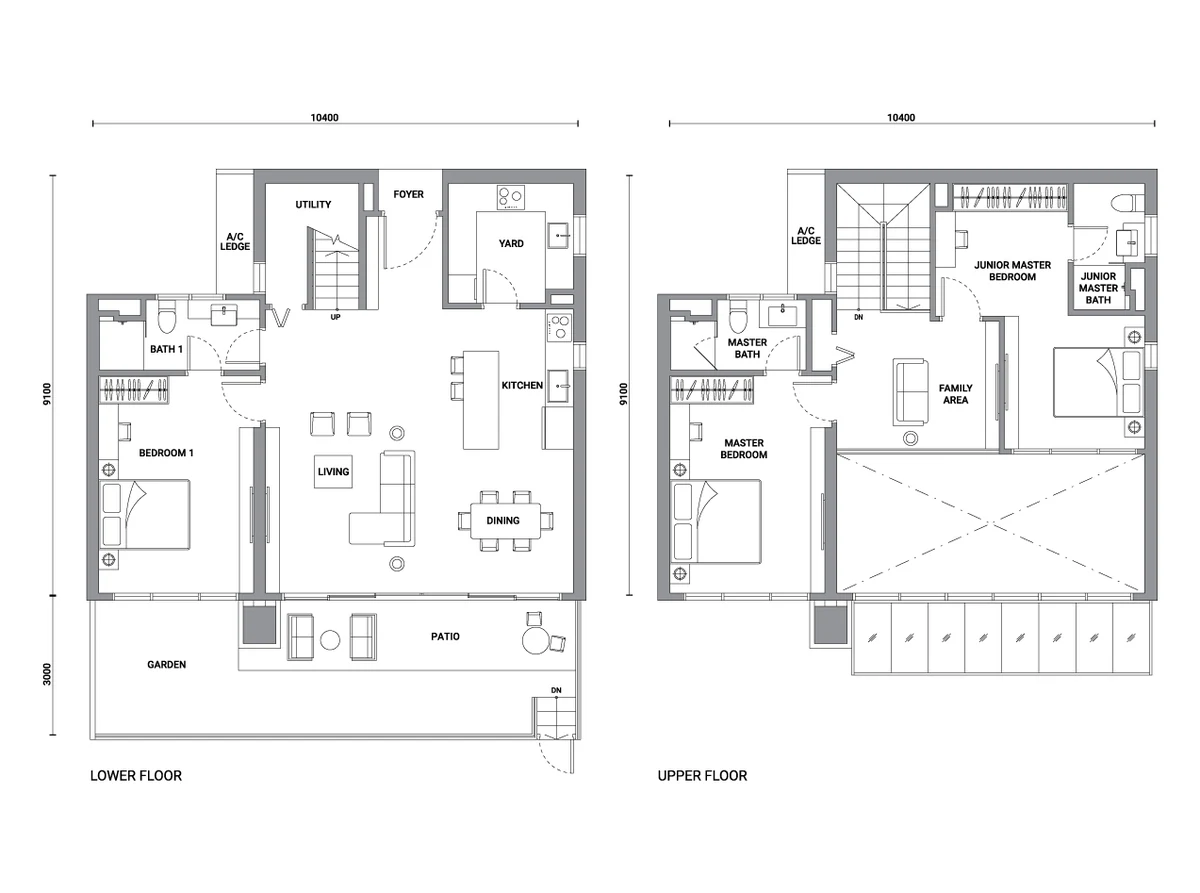 Type G3 (Garden) — 1593 sqft