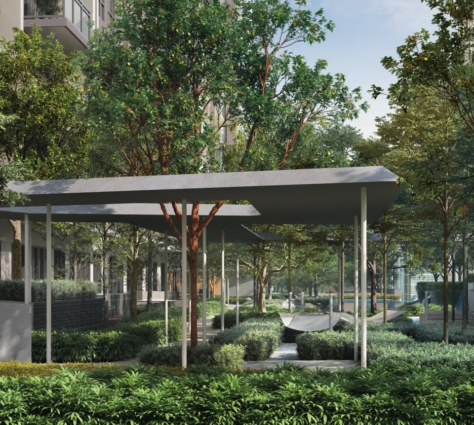 Enlace Suites pool pavilion artist impression