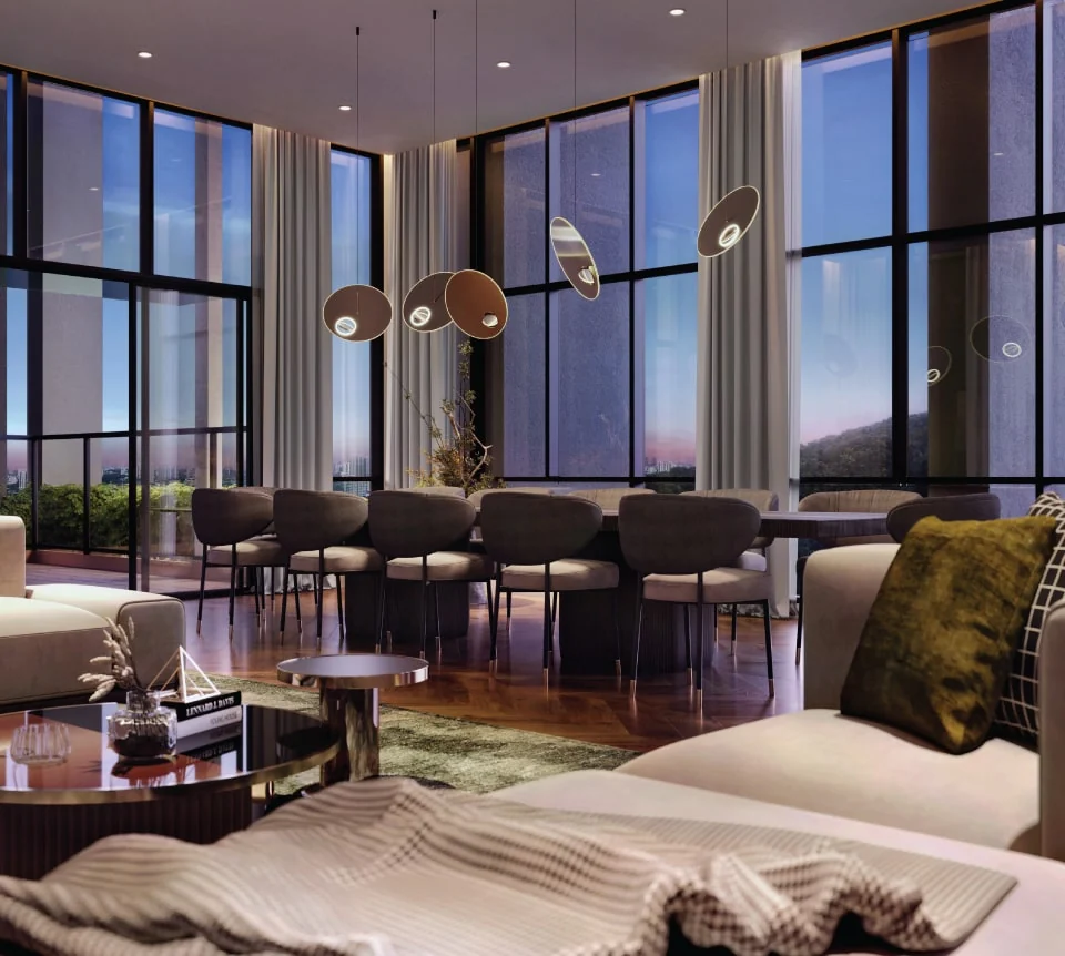 Enlace Suites sky lounge dining artist impression