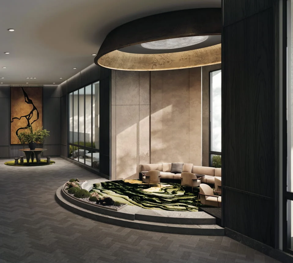 Enlace Suites sunken lounge artist impression