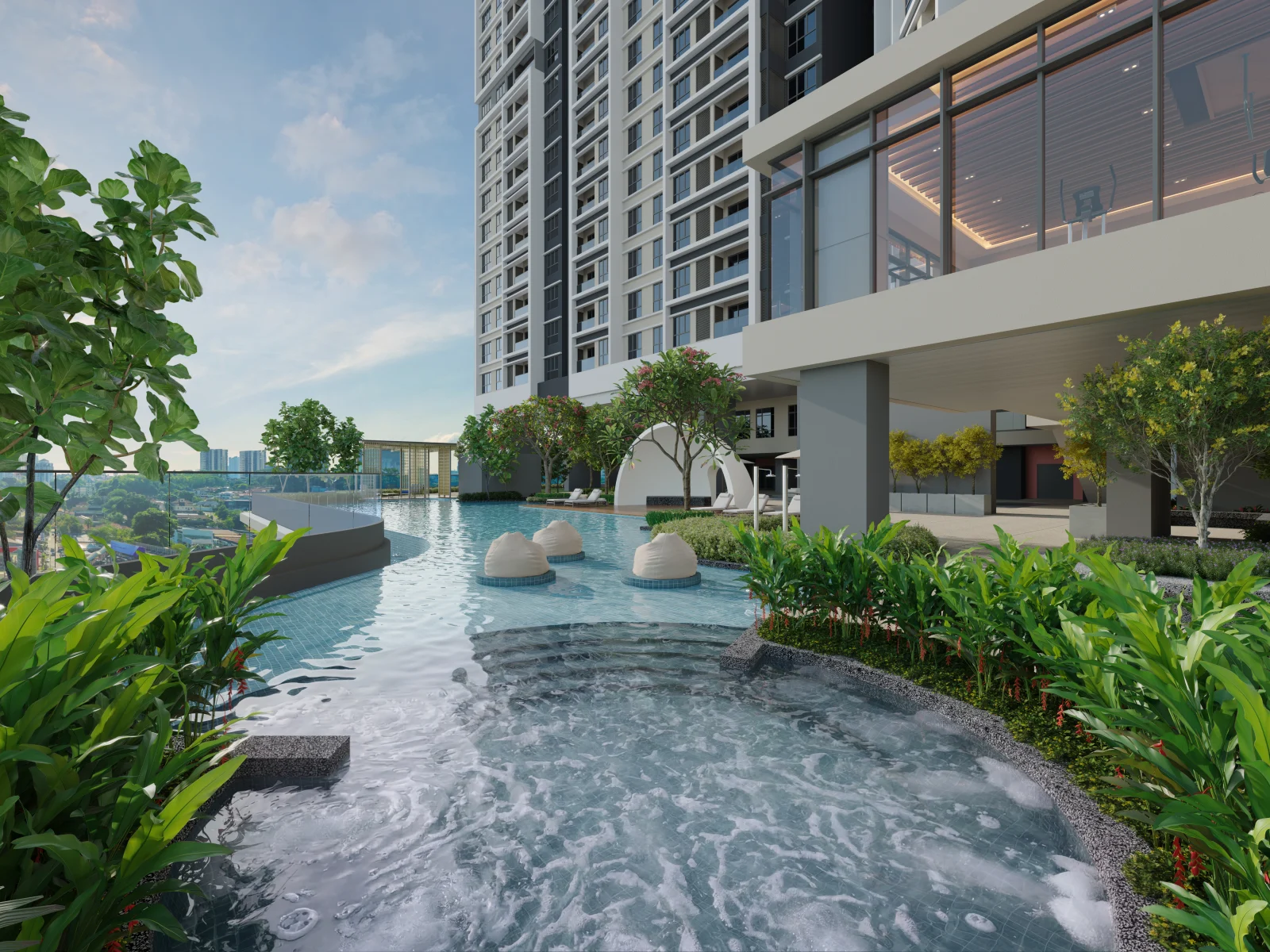 Lunar Seputeh infinity pool artist impression