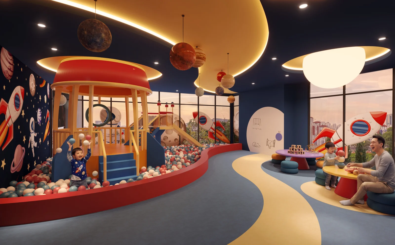 Lunar Seputeh kids playroom artist impression
