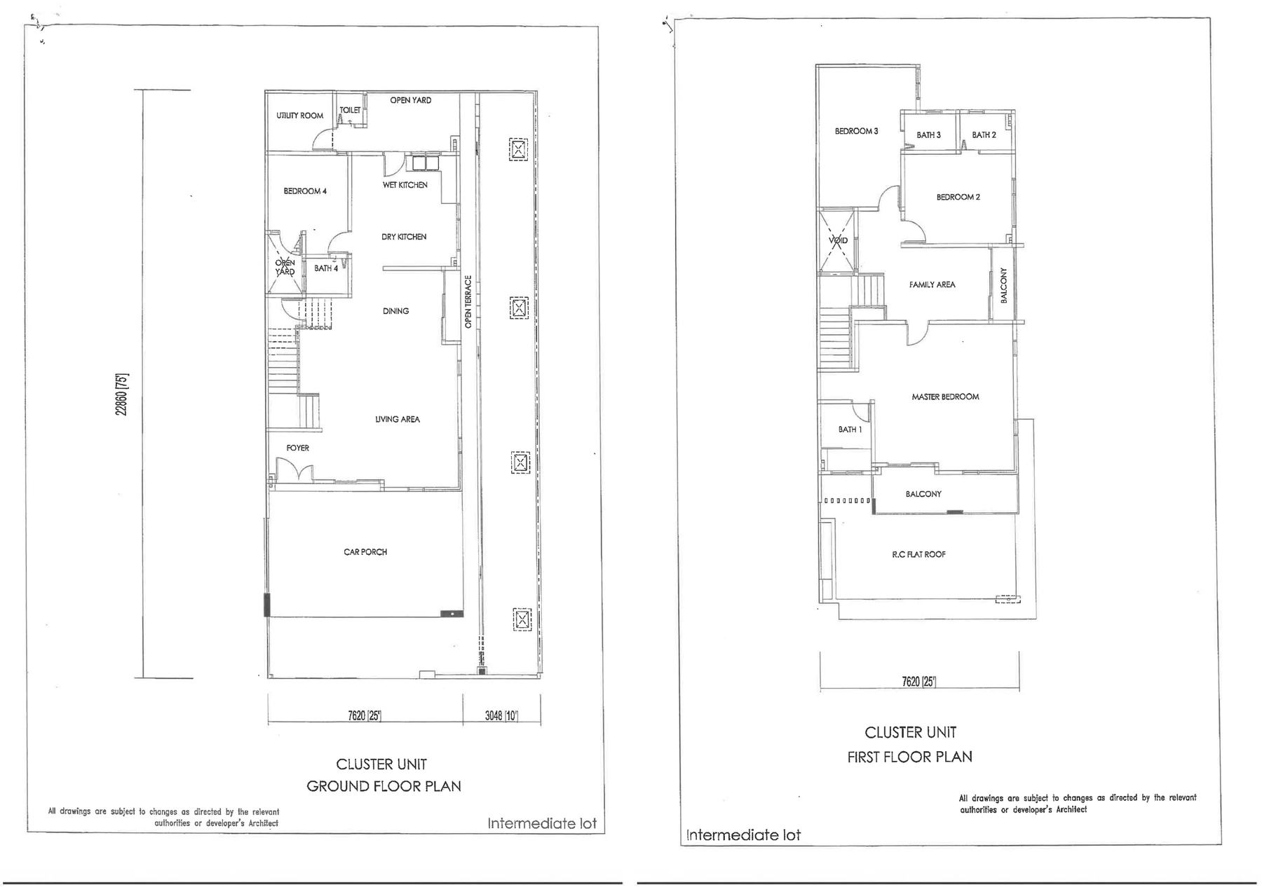 Type Semi-Detached Cluster House — 1825 sqft