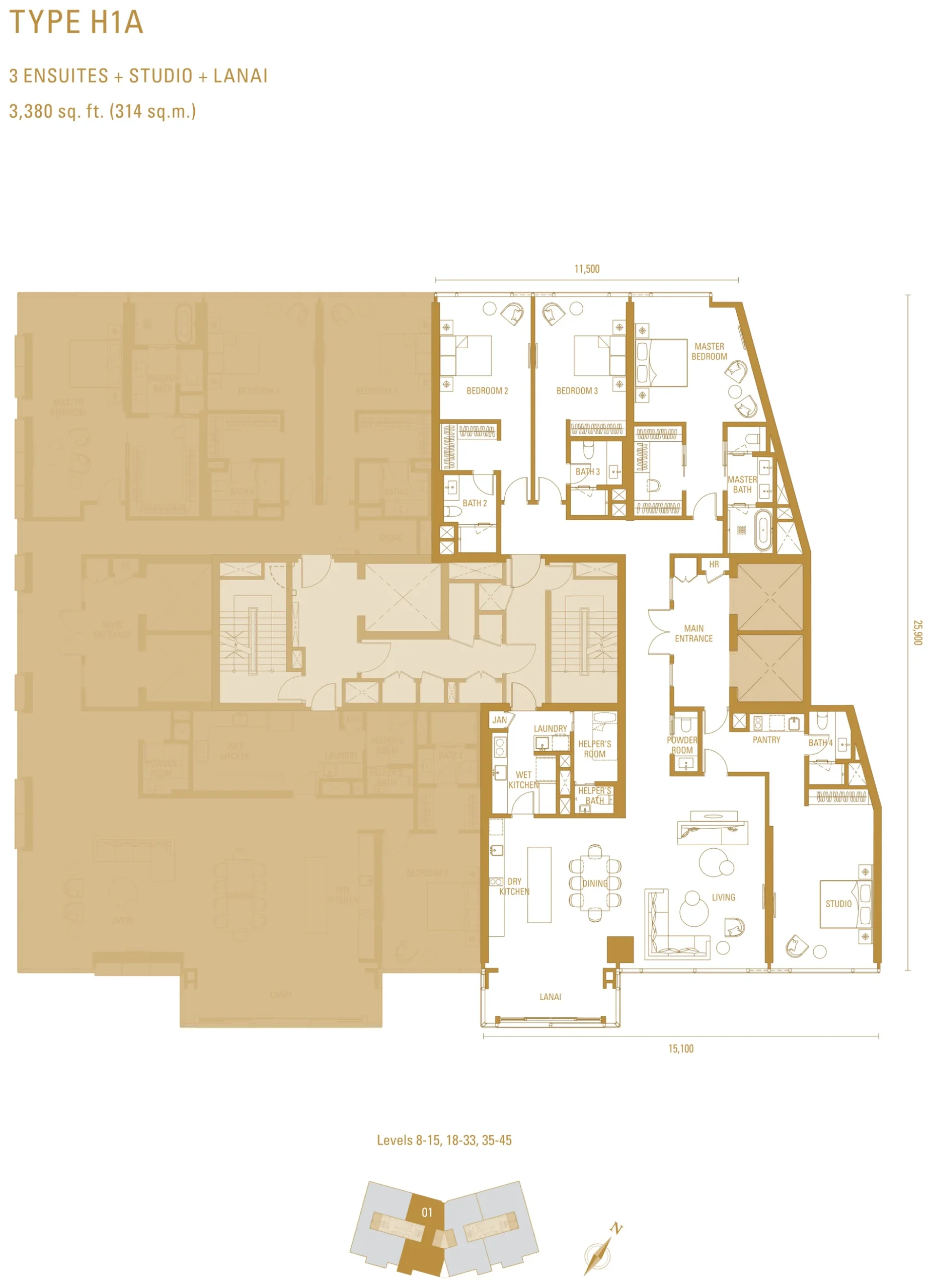 Type H1a Floor Plan