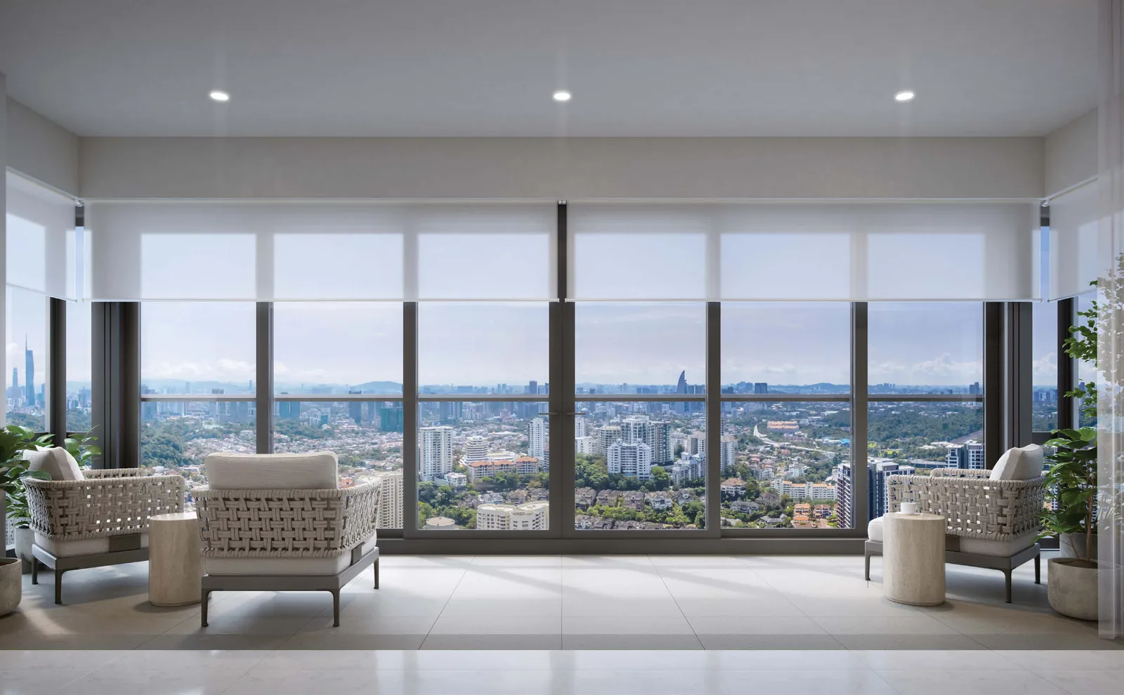 Imperial Residences living area with Kuala Lumpur view