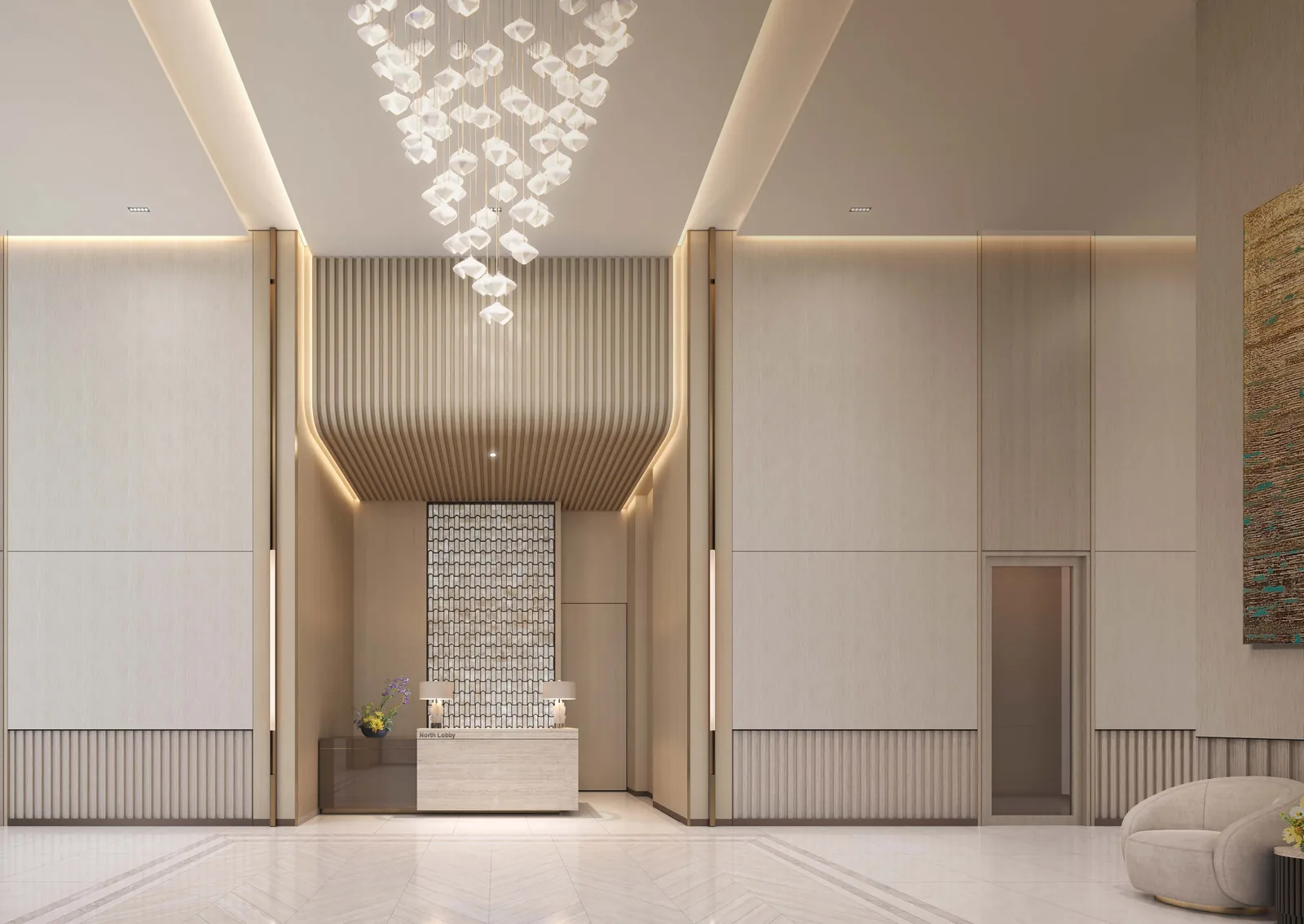 Imperial Residences double-volume residents lobby
