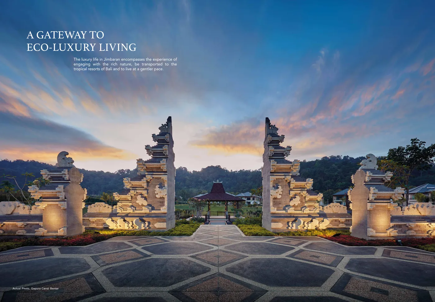 Setia Eco Templer Balinese gateway entrance