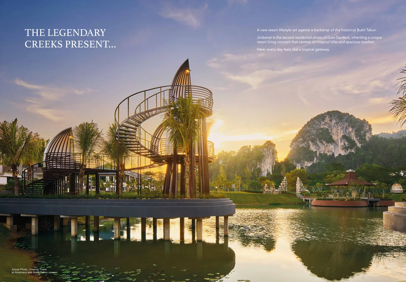 Setia Eco Templer creek pavilion and waterfall