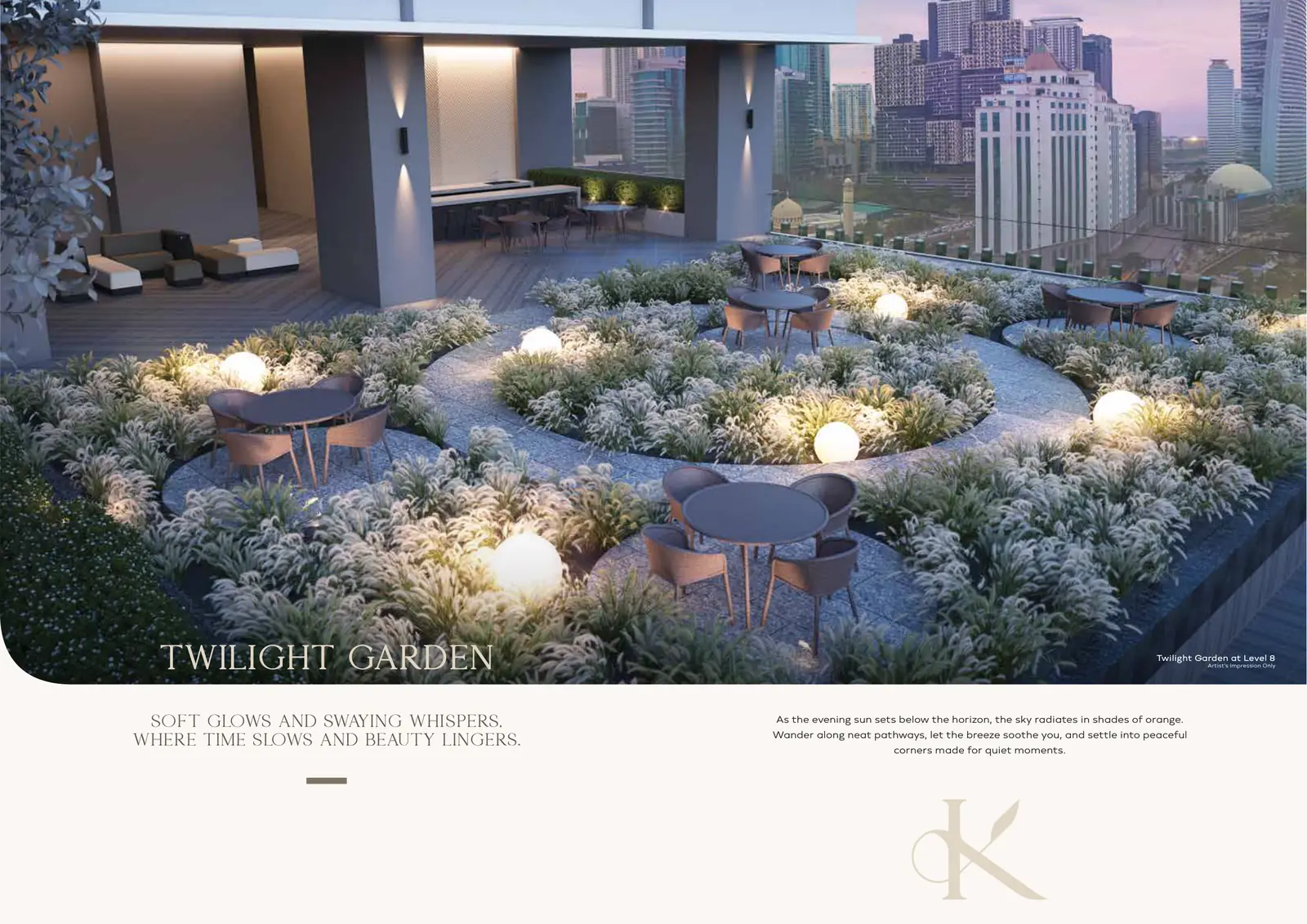 khaya residences twilight garden artist impression