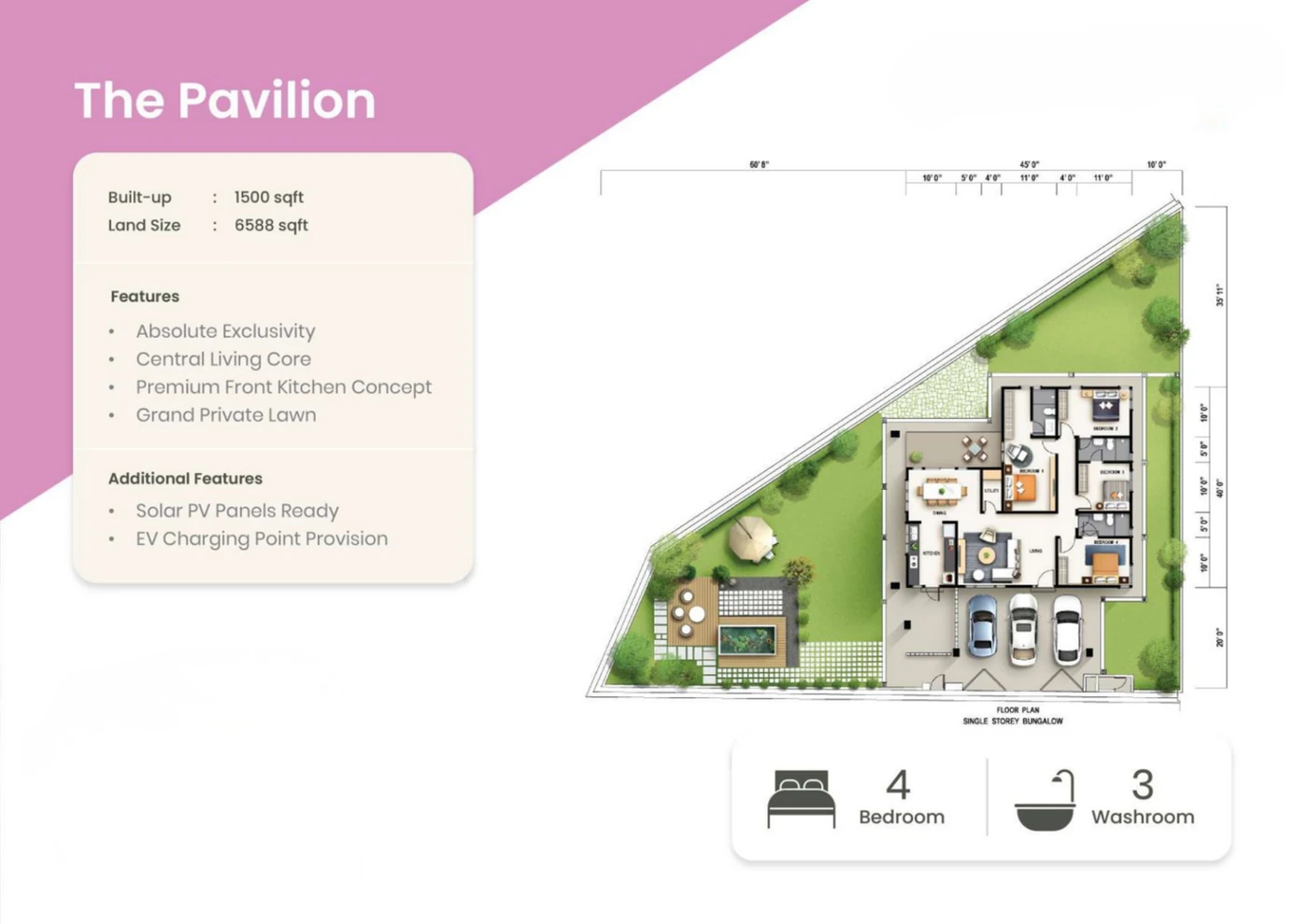 Type Pavilion Bungalow — 1500 sqft