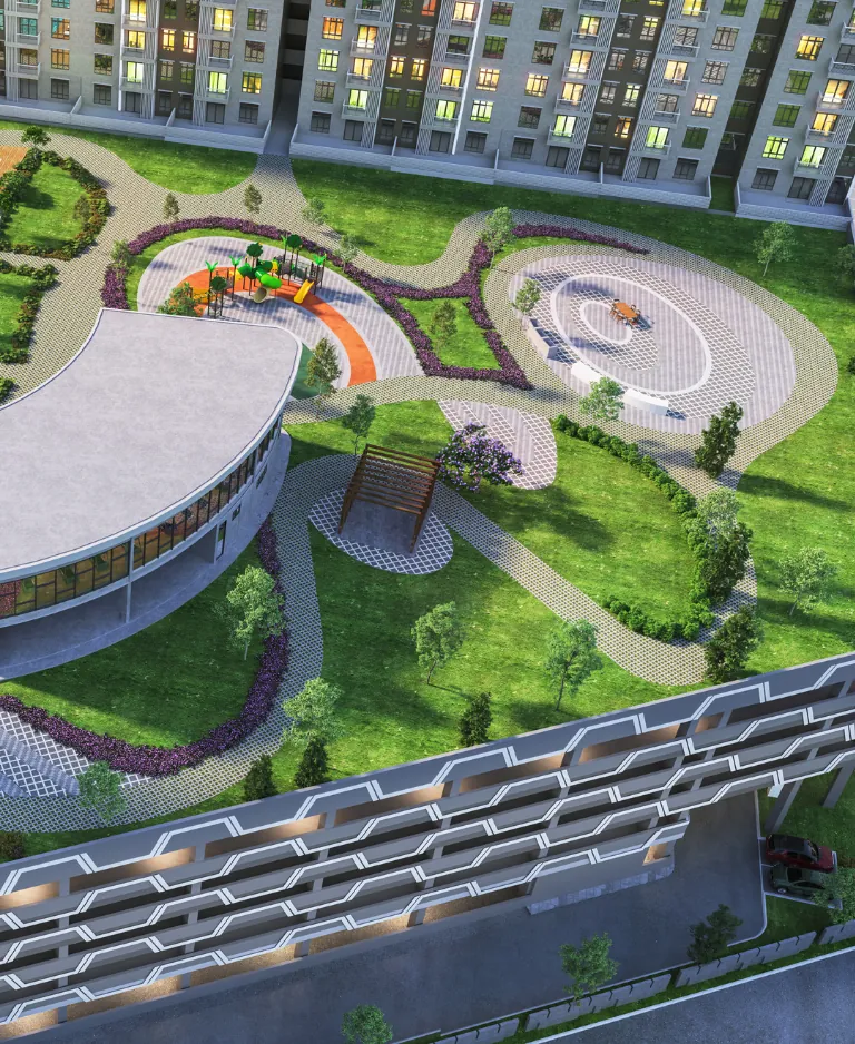 KSL Lakeview landscaped facility deck
