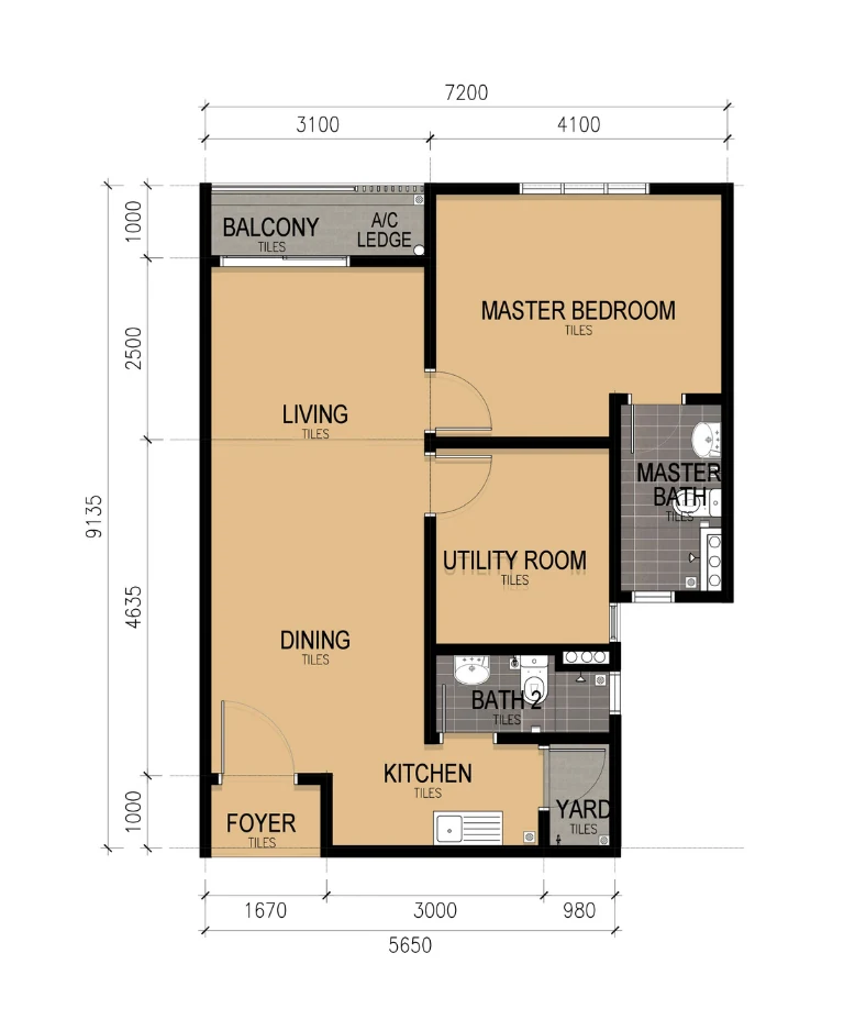 Type B1 Floor Plan