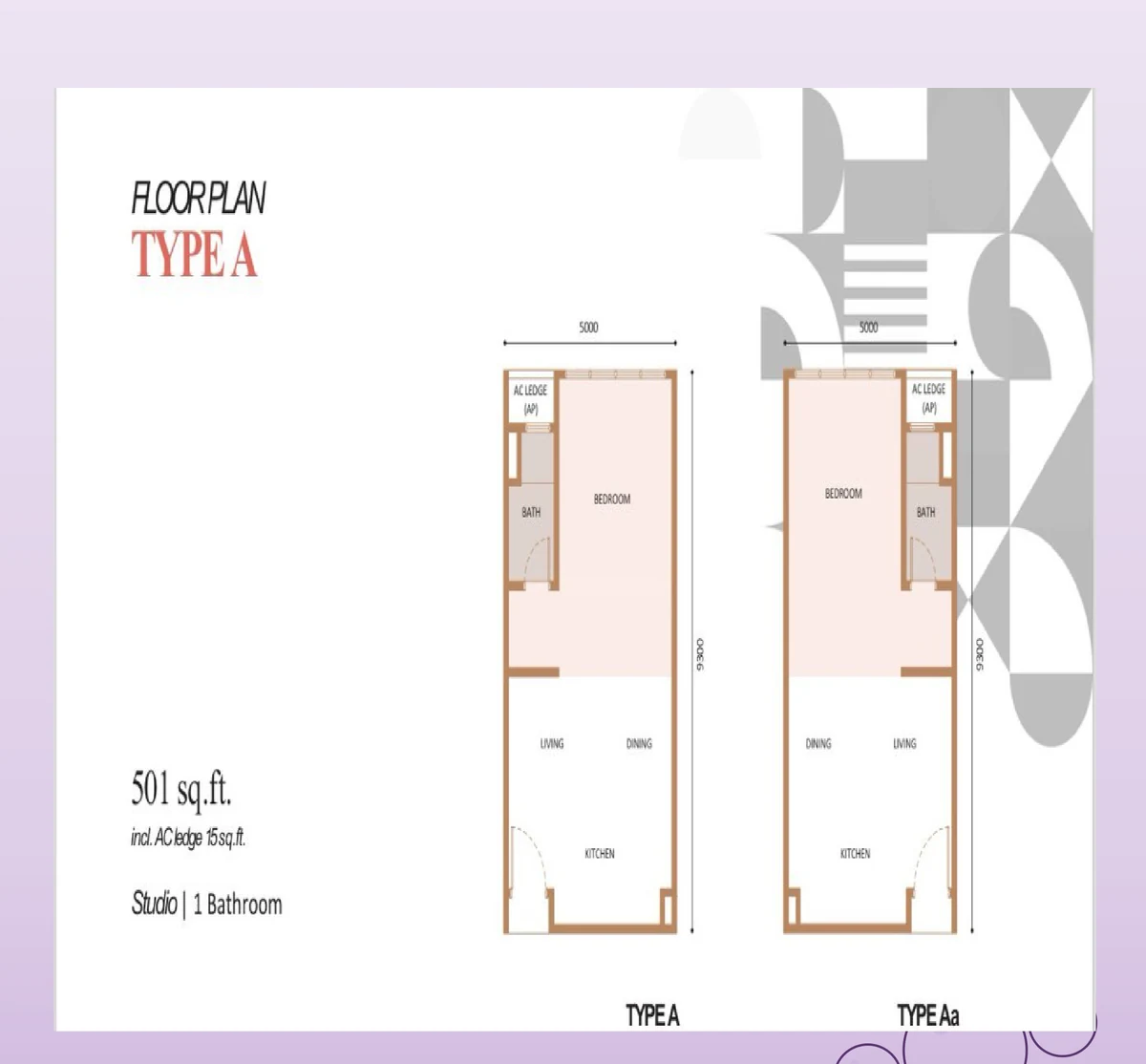 Type A — 501 sqft