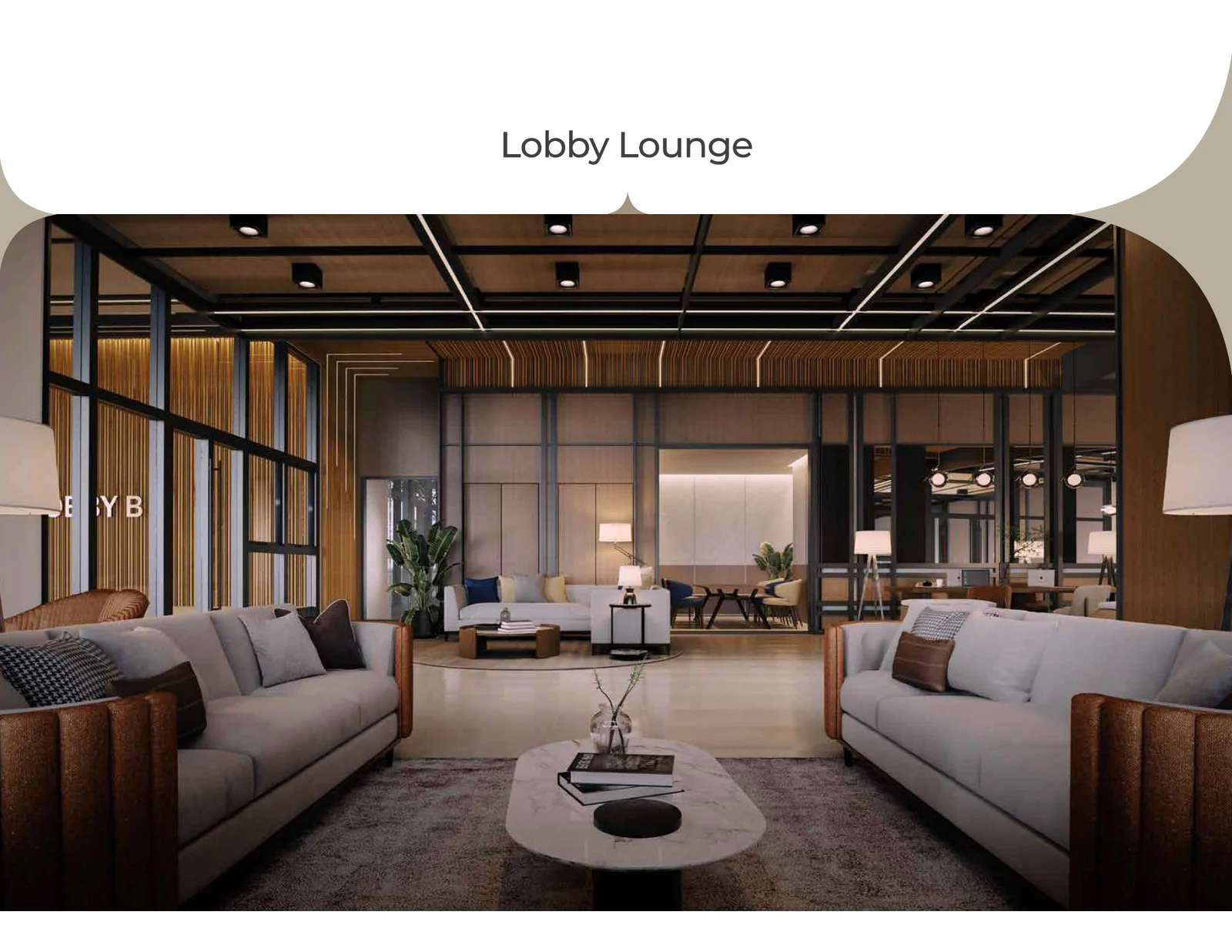 levia residence lobby lounge artist impression