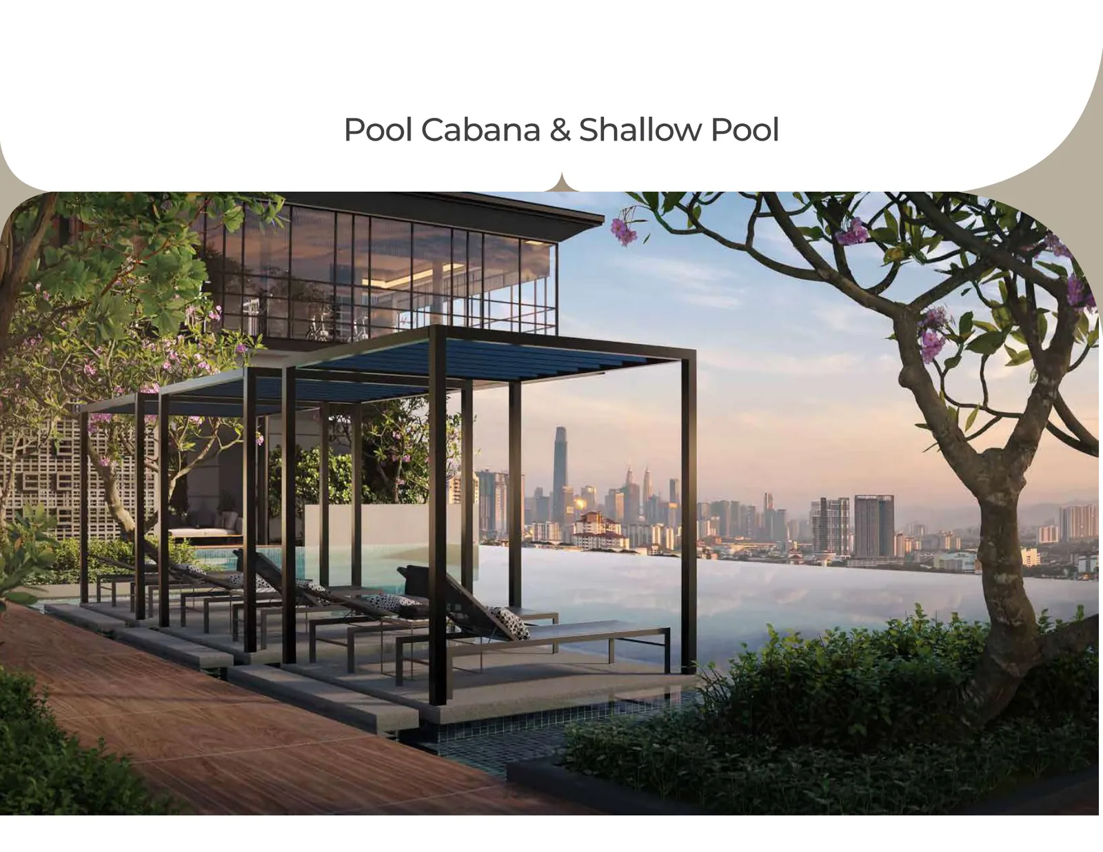 levia residence pool cabana artist impression