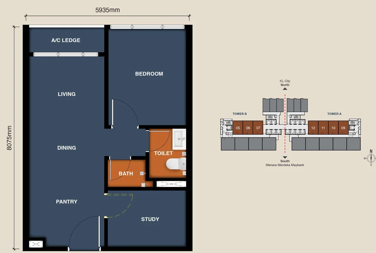 Type B — 484 sqft