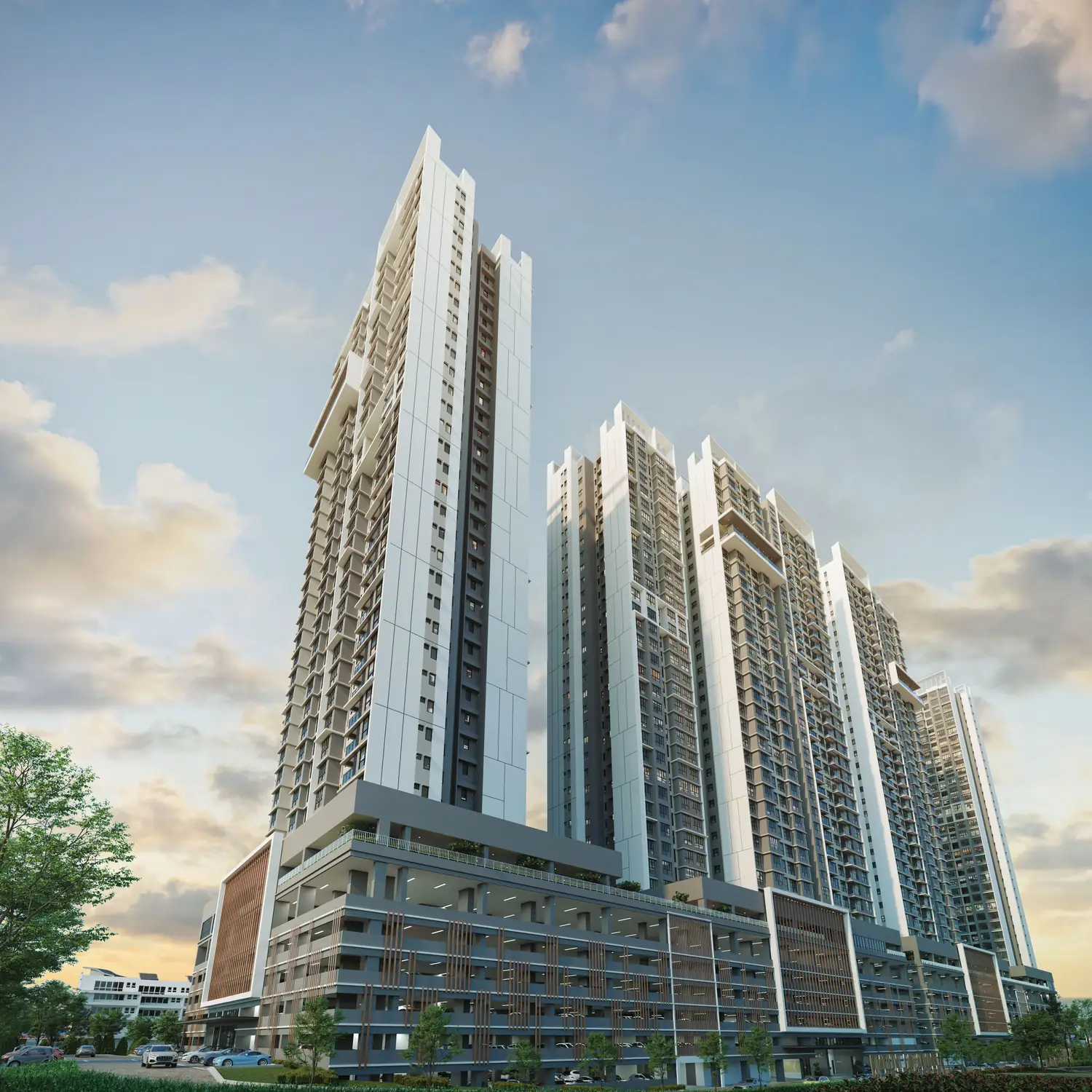 Mandolin Residences twin tower facade Taman Desa Tebrau