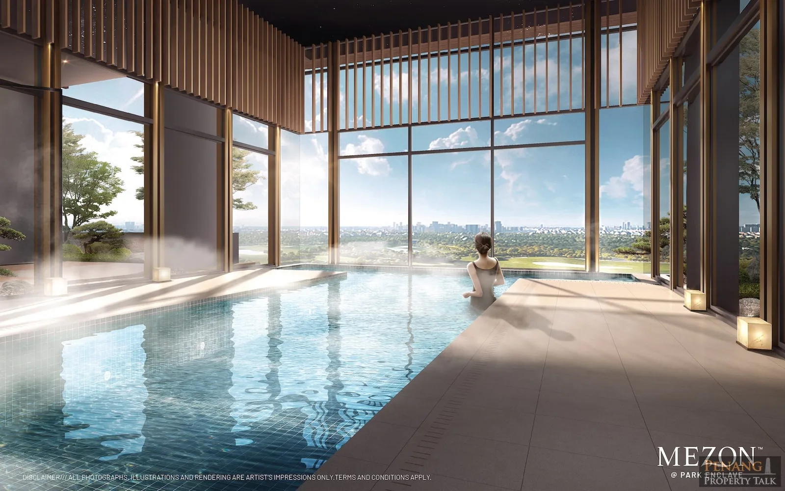Mezon @ Park Enclave Japanese onsen indoor spring pool