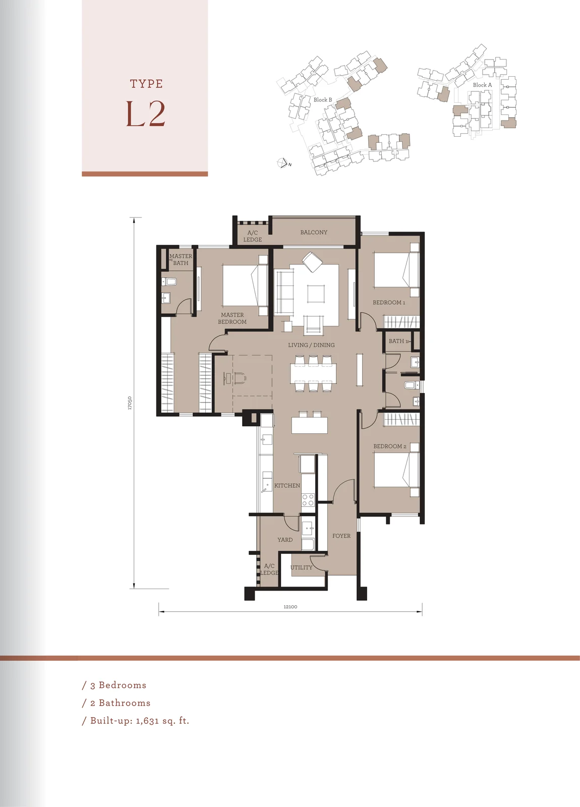 Type L2 — 1,631 sqft