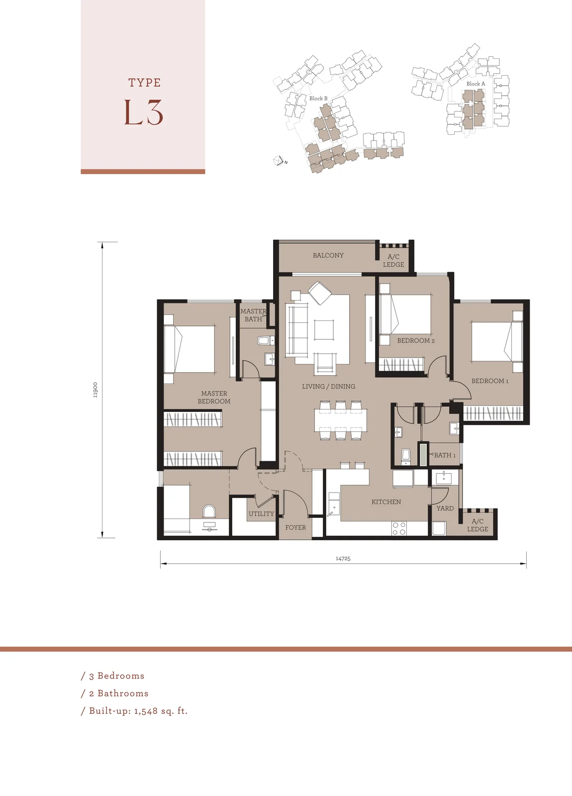 Type L3 — 1,548 sqft