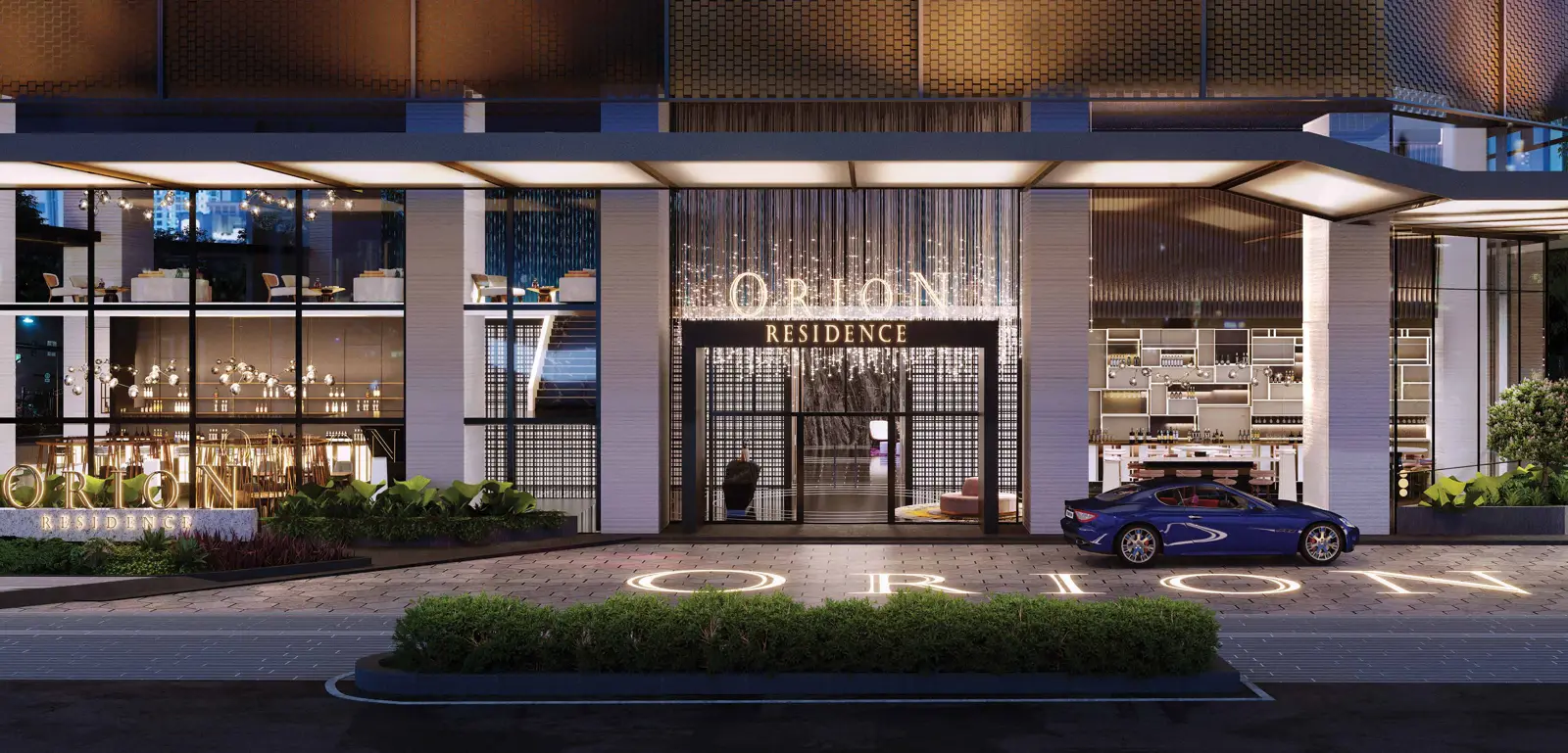 Orion Residence grand entrance and arrival court