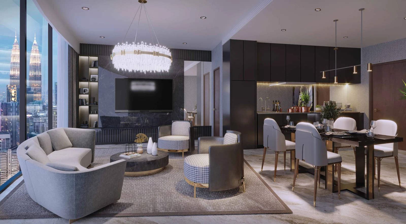 Orion Residence living and dining interior