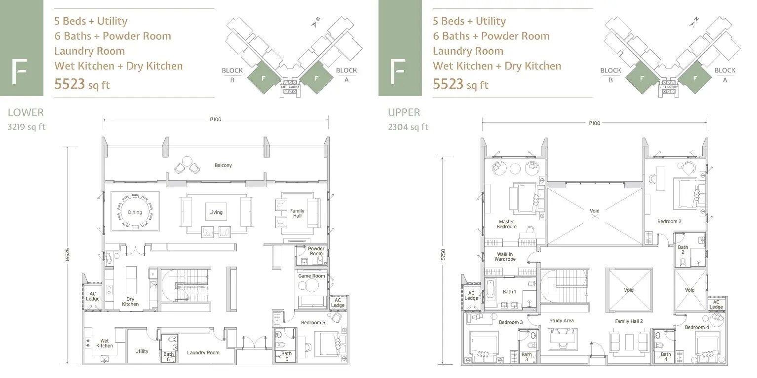 Type F — 5,523 sqft