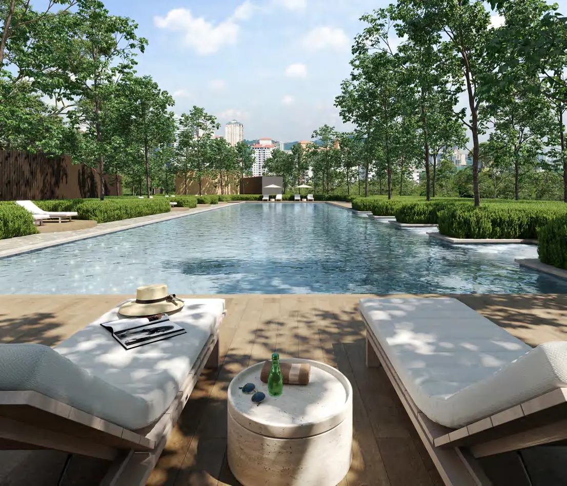 Papyrus North Kiara lap pool and sundeck