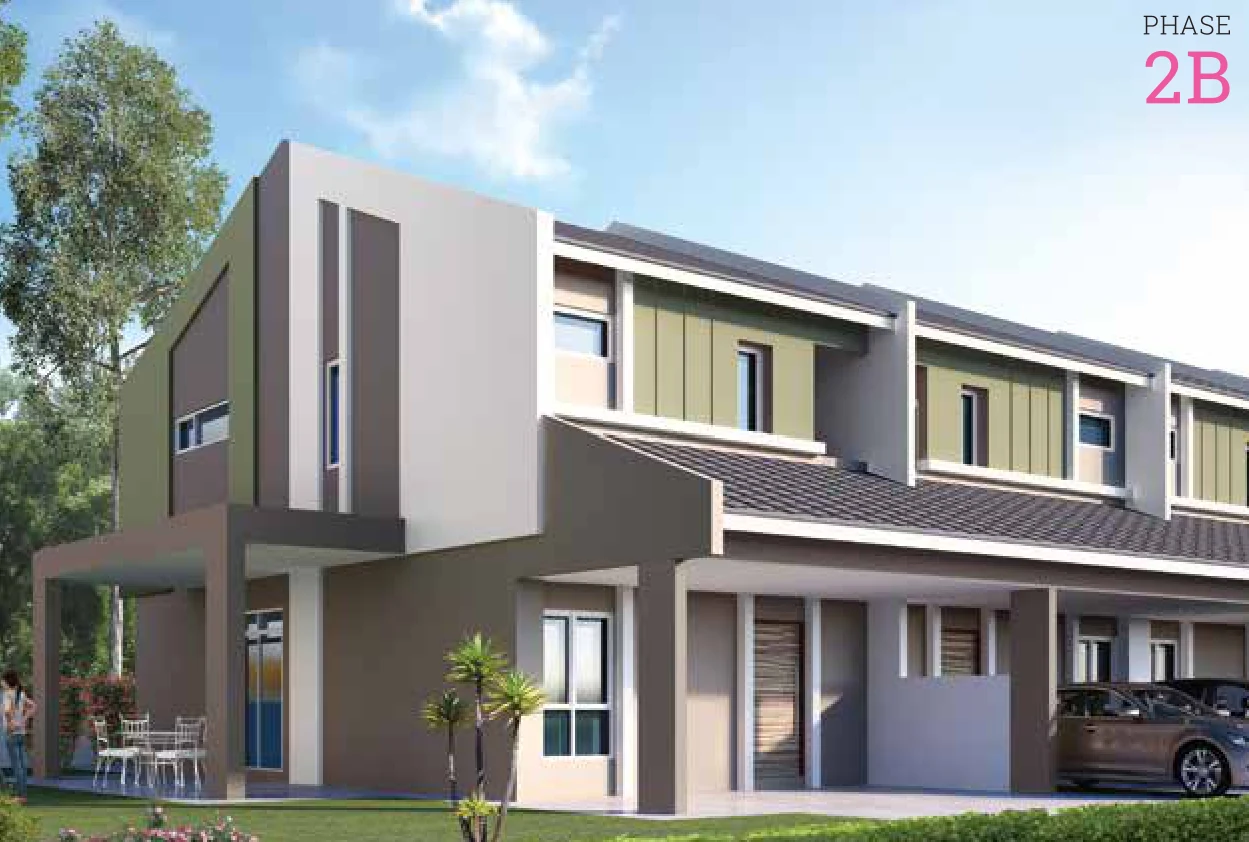 Pearl Garden Ipoh Phase 2B double storey terrace facade
