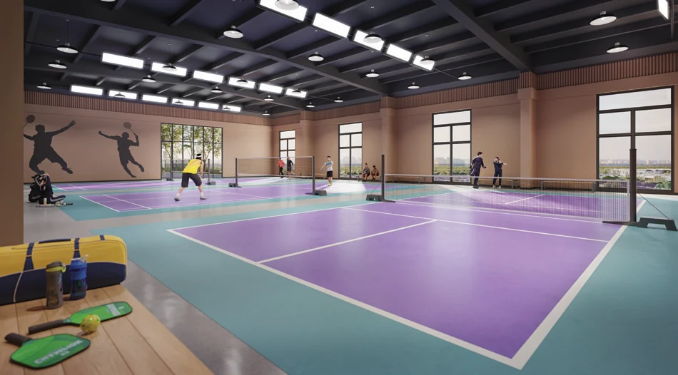 Ponderosa Regency badminton and pickleball court