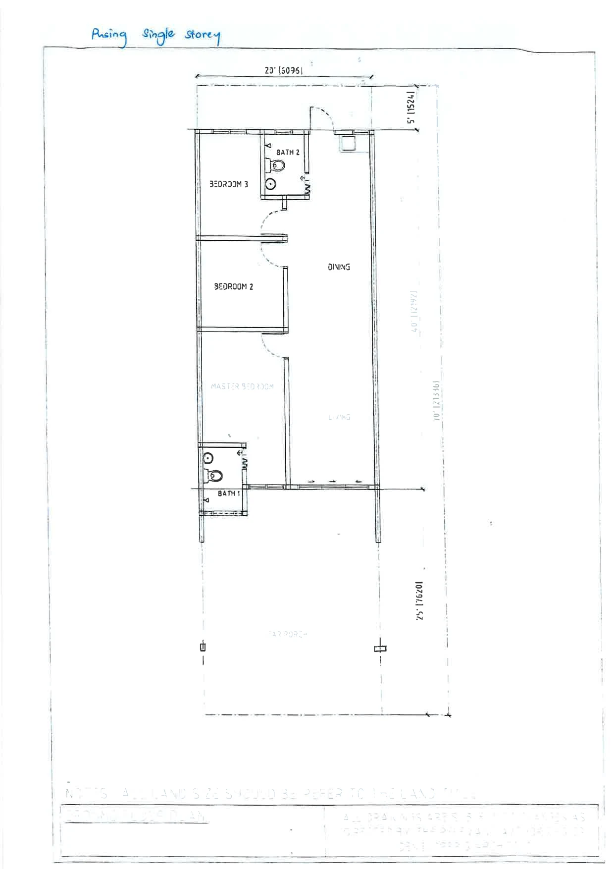 Type Single Storey Terrace Floor Plan