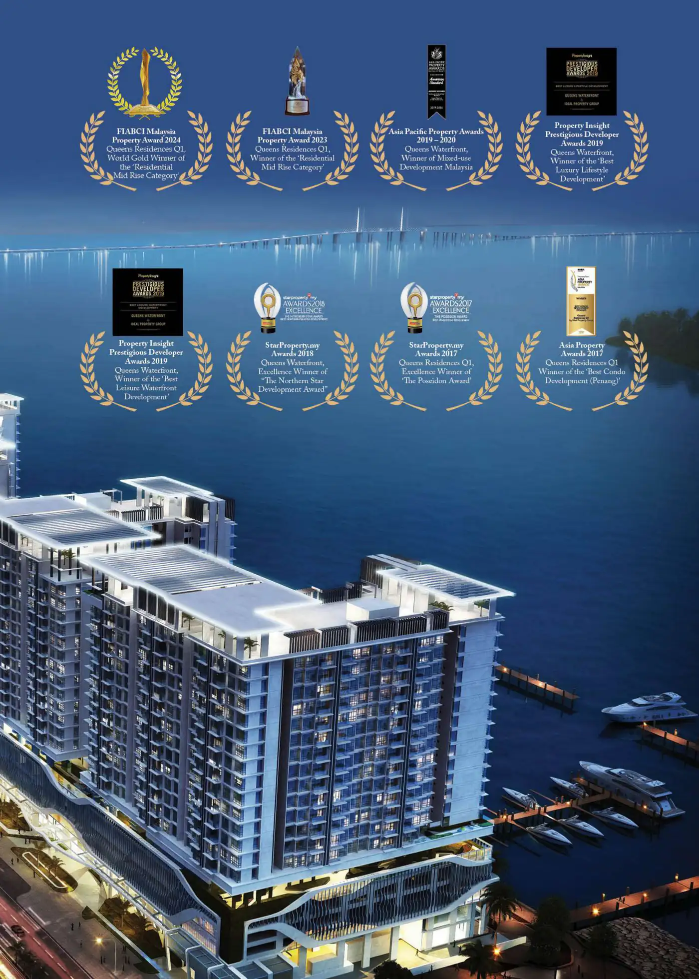 Queens Residences 3 night aerial
