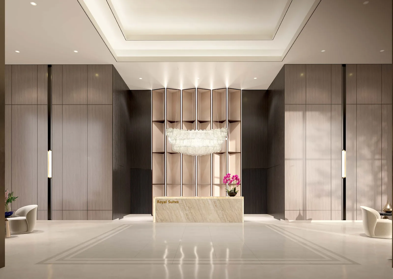 Royal Suites double-volume main lobby
