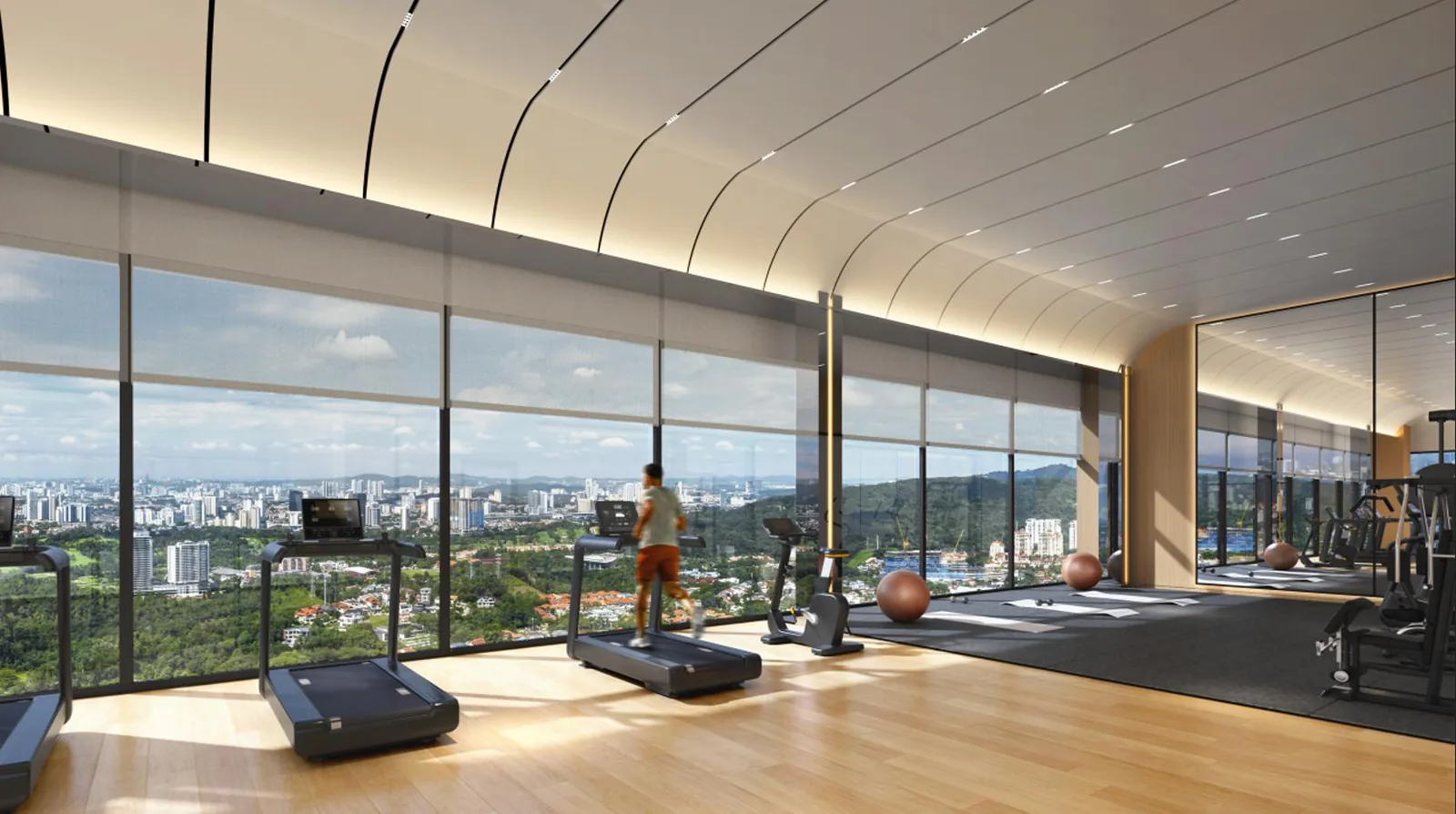 Royal Suites sky gymnasium at Level 51