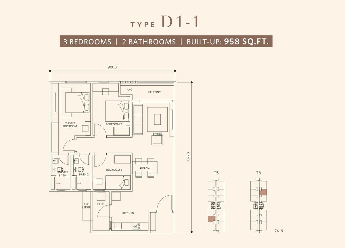 Type D1-1 Floor Plan