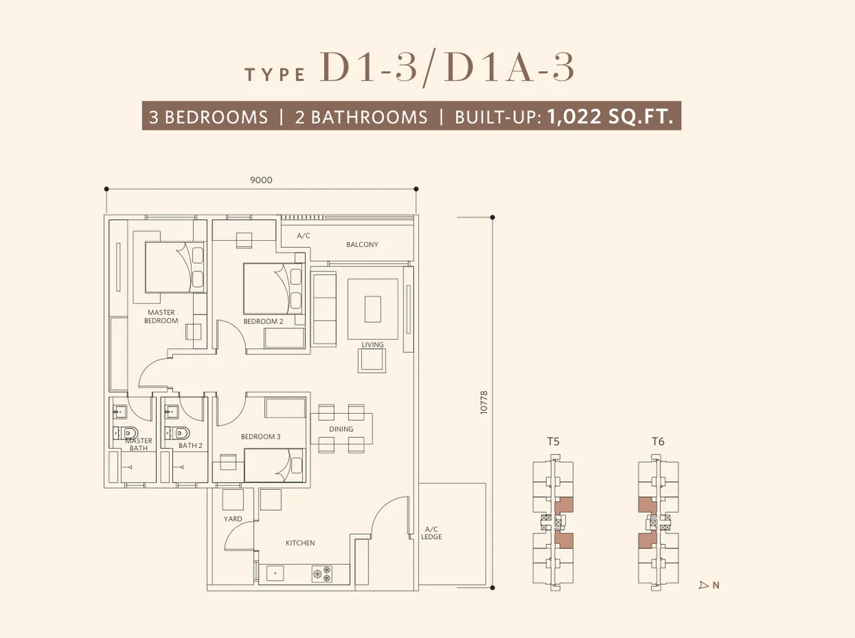 Type D1-3 Floor Plan